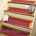 Bungalow Flooring Aqua Shield Red Brittany Leaf Stair Tread WDK1450